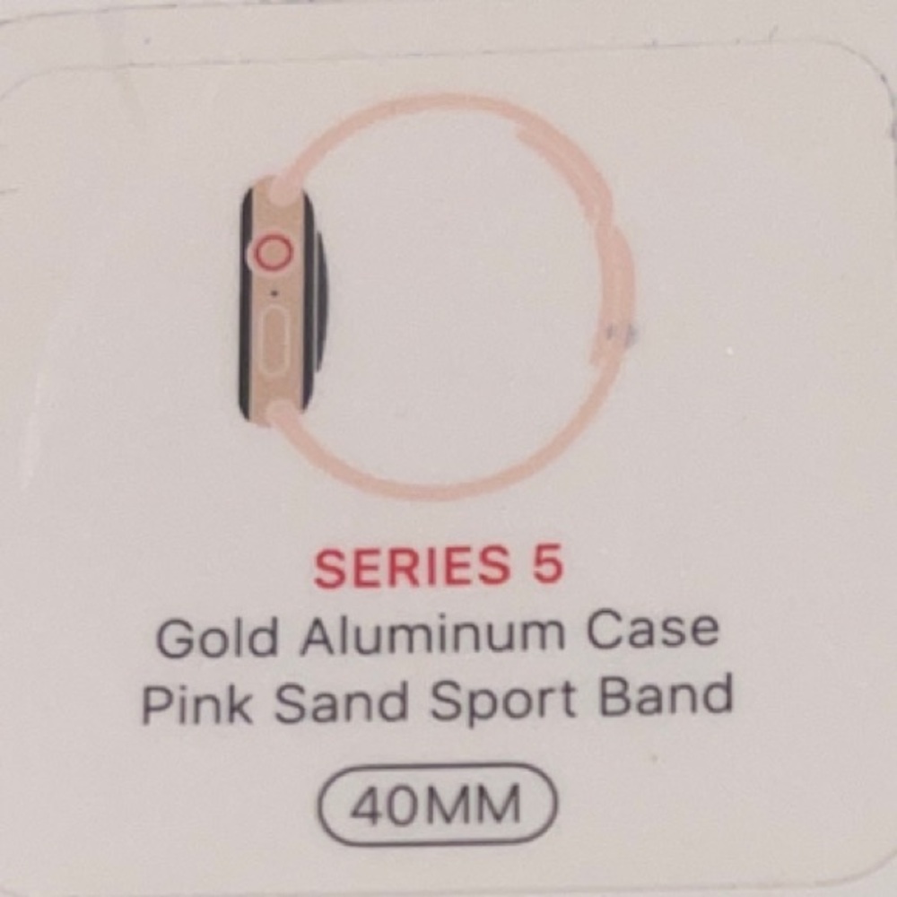 Apple Series 5 Gold Aluminum with Pink Sand Band 40mm